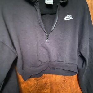 Nike Women's Black Cowl Neck Sweater cropped